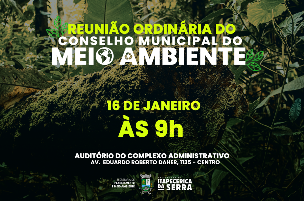 Reunião Ordinária do CMMA - Conselho Municipal do Meio Ambiente