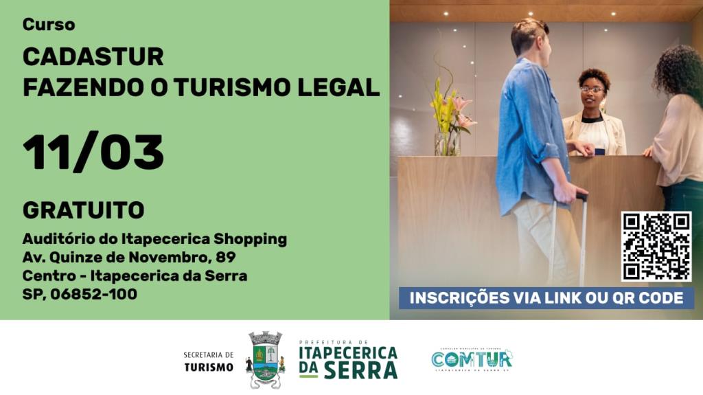 Itapecerica da Serra recebe palestra gratuita sobre CADASTUR e desenvolvimento do setor turístico