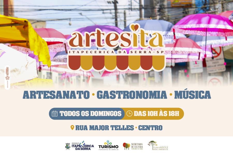 Domingo tem feira Artesita: artesanato, música e gastronomia