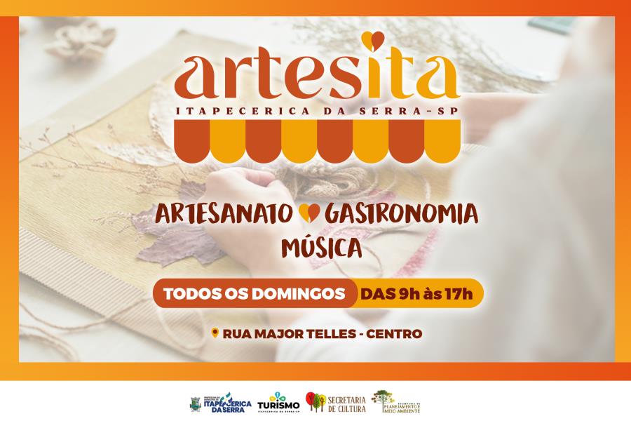 Domingo tem Artesita: feira de artesanato, música e gastronomia