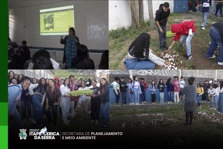 Educação Ambiental apresenta Programa Horta nas Escolas na EE Sebastião de Moraes Cardoso