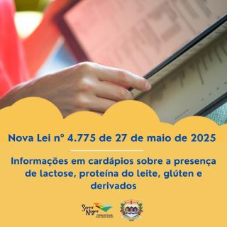 03-06-2025 Lei de informações em cardápio