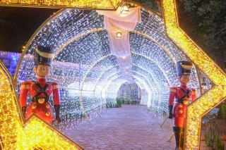 27-11-2024 Natal Luzes da Serra_decoração-Praça John Fitzgerald Kennedy-Túnel(4)