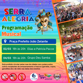 Programação Musical - Praça João Zelante