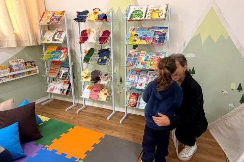 Cemei Curió tem sala de leitura revitalizada numa parceria entre Educação, famílias e Rotary