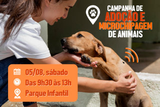 Sábado é dia de campanha de adoção e microchipagem de animais