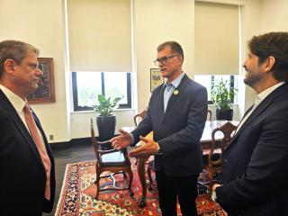 Encontro prefeito com governador e secretário estadual da saúde 2