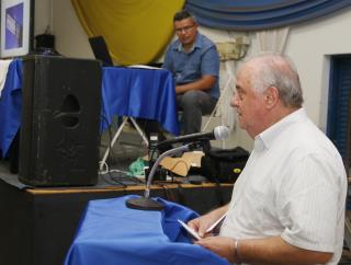 foto04 Vice-prefeito Damiano Neto durante ato de posse da nova diretoria do Lar Otoniel de Camargo 7mar23 Tetê Viviani