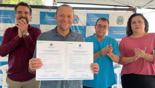 Assinatura da Ordem de Serviço para reforma da USF do Jardim Santa Lúcia II - Foto Adriel Barbosa 01