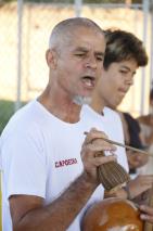 foto21 Mestre Zezinho,  apresentação de alunos de capoeira na abertura do Prefeitura nos Bairros, na região do Parque das Hortências 27mar23 Tetê Viviani