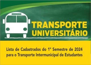 Lista com os cadastrados para utilização do Transporte Público de Estudantes
