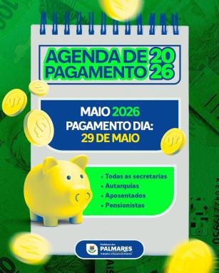 Tem notícia boa chegando para fechar o mês de maio! 🟢A agenda de pagamentos já está confirmada