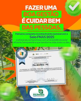 Boa gestão se faz com cuidado, compromisso e respeito com as pessoas.O reconhecimento nacional c