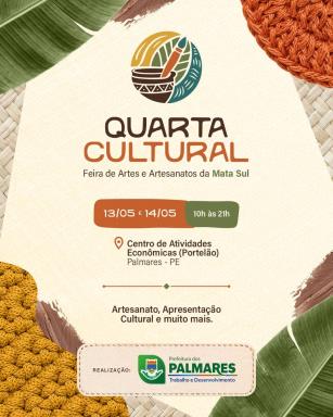 A QUARTA CULTURAL ESTÁ CHEGANDO! ✨Dois dias para celebrar a arte, a cultura e o talento da nossa