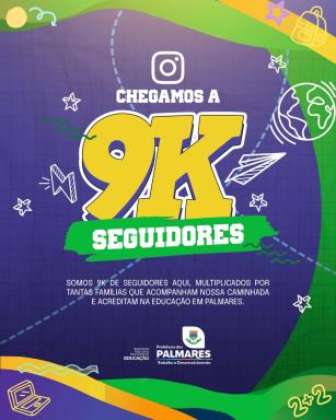 CHEGAMOS A 9K SEGUIDORES!Mais do que números, somos uma comunidade formada por estudantes, famíl