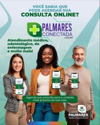 Agendar sua consulta nunca foi tão fácil e rápido!Através da Plataforma Palmares Conectada, você pode marcar atendimentos médicos, odontológicos, de enfermagem e diversos outros serviços de saúde, direto pelo celul