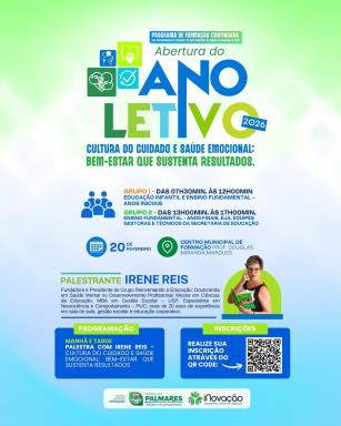 📚✨ Abertura do Ano Letivo 2026 – Rede Municipal de Ensino dos PalmaresA Prefeitura dos Palmares