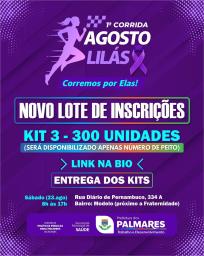 🚨 ATENÇÃO!Novo lote de inscrições!👉 Serão disponibilizados 300 kits (apenas número de peito)🐮