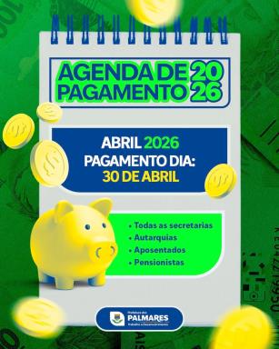 Alô, servidores 💰📅Já podem se organizar- o pagamento do mês de abril vem aí!Será no dia 30, co