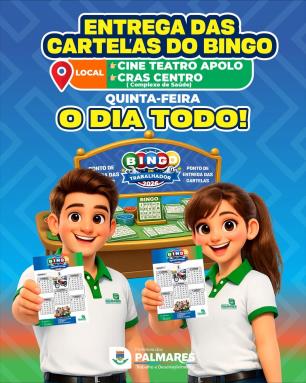O BINGO DO TRABALHADOR 2026 ESTÁ CHEGANDO! 🎉Nesta quinta-feira, a entrega das cartelas acontece