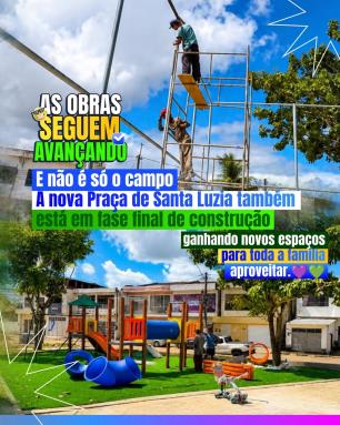 ⚽ O novo campo society de Santa Luzia já está na reta final.E junto com ele, toda a praça avança (1)