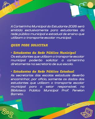CARTEIRINHA DE ESTUDANTE 2026Prefeitura inicia período de solicitação da Carteirinha Municipal d (1)