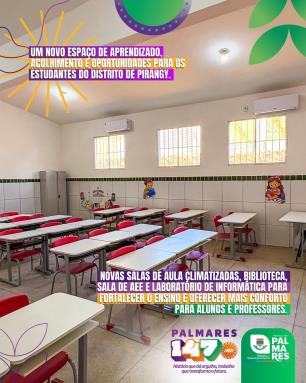 A Escola Aluísio Sebastião Moreno, no Distrito de Pirangy, está de cara nova! ✨A unidade foi amp (1)