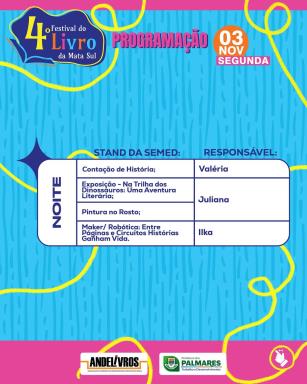 De 3 a 7 de novembro, a magia dos livros toma conta da cidade! Fica ligado na programação da Fei (3)