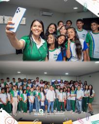 ESTUDANTES DA RÁDIO ESTUDANTIL PALMARES VISITAM RÁDIO CAMPESTRE FMVisita técnica aproxima jovens (6)