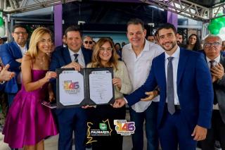 🎉 PALMARES CELEBRA 146 ANOS COM MUITA HISTÓRIA, CONQUISTAS E TRABALHO!Tivemos o hasteamento da bandeira na sede da Prefeitura e a assinatura de mais de diversas ordens de serviço com ações que vão fortalecer a (6)