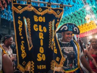 O São João dos Palmares 2025 também foi espaço para o brilho da nossa cultura popular! 🌽🔥Na última noite de festa, o Palhoção do Povo parou para assistir à belíssima apresentação do Boi Glorioso de Bonito – P (5)