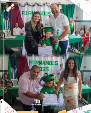 FORMATURA DO PRÉ II E 5º ANO - ESCOLA MUNICIPAL GLAURA DE BARROS LINSNa manhã do dia último dia  (19)