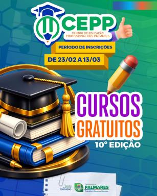 Oportunidade para quem quer se qualificar e conquistar novos caminhos.Estão abertas as inscriçõe