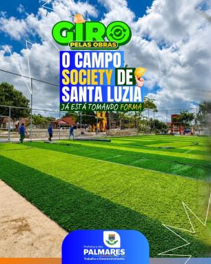 ⚽ O novo campo society de Santa Luzia já está na reta final.E junto com ele, toda a praça avança