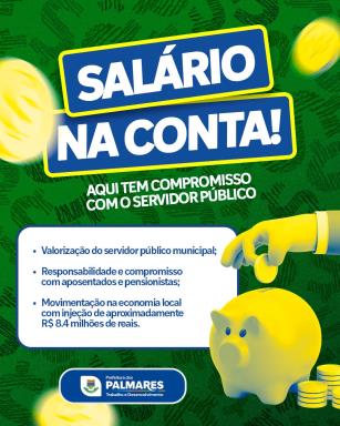 Salário na conta e é daquele jeito- dinheiro circulando, comércio aquecido e Palmares avançando!