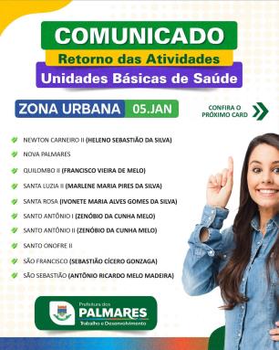 📢 COMUNICADO - SAÚDEAs atividades das Unidades Básicas de Saúde e demais serviços da Rede Munic