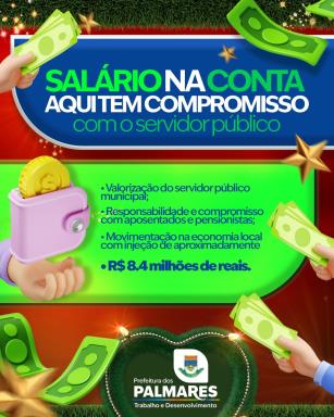 💰 SALÁRIO ANTECIPADO NA CONTA!É compromisso garantido com quem faz a nossa cidade acontecer. No