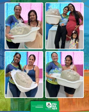 Entrega de kits enxoval para as mamães acompanhadas pelo CRAS Família Acolhida em Santo Onofre,  (2)