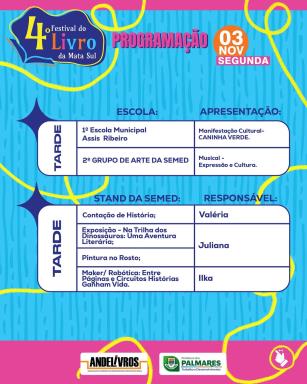 De 3 a 7 de novembro, a magia dos livros toma conta da cidade! Fica ligado na programação da Fei (2)