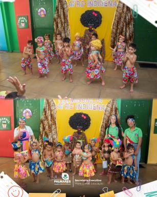 APRESENTAÇÃO AFRO-INDÍGENA ENCERRA SEMANA CULTURAL NA CRECHE NILZA MIRANDAA culminância da Seman (3)