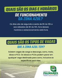 A partir do dia 10 de março (segunda-feira), o sistema de estacionamento rotativo Zona Azul começará a funcionar em Palmares, trazendo mais organização e democratizando o uso do espaço público. Confira as princ (4)