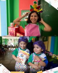 CRIANÇAS APRENDEM SOBRE ALIMENTAÇÃO SAUDÁVEL DE FORMA LÚDICA Projeto da Creche Nilza Miranda Mar (4)