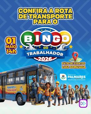 🚌 Vai pro Bingo do Trabalhador 2026 Então já se organiza!Pra garantir que todo mundo participe
