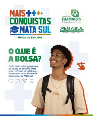 🏫 A AEMASUL, em parceria com a Prefeitura de Palmares, oferece o programa Mais Conquistas Mata
