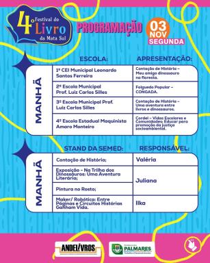 De 3 a 7 de novembro, a magia dos livros toma conta da cidade! Fica ligado na programação da Fei (1)