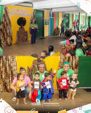 APRESENTAÇÃO AFRO-INDÍGENA ENCERRA SEMANA CULTURAL NA CRECHE NILZA MIRANDAA culminância da Seman (2)