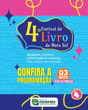 De 3 a 7 de novembro, a magia dos livros toma conta da cidade! Fica ligado na programação da Fei