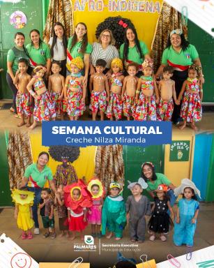 APRESENTAÇÃO AFRO-INDÍGENA ENCERRA SEMANA CULTURAL NA CRECHE NILZA MIRANDAA culminância da Seman