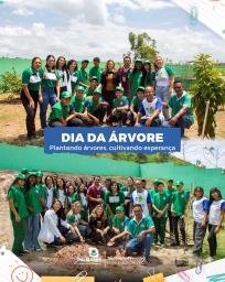 PALMARES CELEBROU O DIA DA ÁRVORE COM ATIVIDADE EDUCATIVA Estudantes plantaram mudas de árvores
