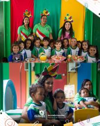 CRIANÇAS APRENDEM SOBRE ALIMENTAÇÃO SAUDÁVEL DE FORMA LÚDICA Projeto da Creche Nilza Miranda Mar (2)